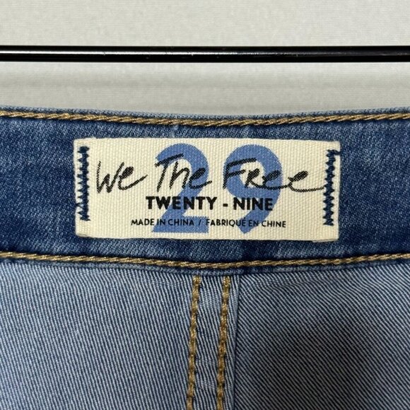 Free People We The Free Just Float On Flare Leg High Rise Med Blue Jeans Size 29 - Picture 13 of 17